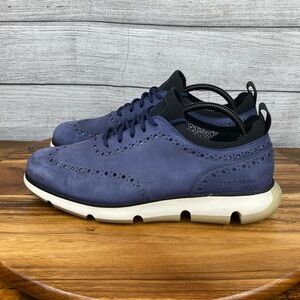 Cole Haan 4.ZEROGRAND Wingtip Oxford Marine Blue C31887 Men’s Shoe Size 9.5